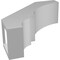 Ekena Millwork 3 1/2-in. W x 10-in. D x 10-in. H Balboa Architectural Grade PVC Knee Brace BRCP035X10X10BOA - alternate 6